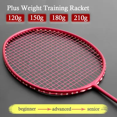Raquette de badminton d'entraînement professionnelle en fibre de carbone raquette de vitesse