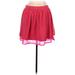 H&M Casual Skirt: Pink Solid Bottoms - Women's Size 12