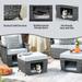 OVIOS 5-piece Pet-Friendly Multi-functional Wicker Patio Furniture Set