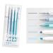 Pushtek 5Pcs Pastel Gel Ink Pen Set 3Pcs Black Ink Pens with 2Pcs Highlighter for Writing Cute Retractable Gel Ink Pens Kawaii School Pens For Writing Journaling Taking Notes. (Blue)