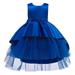 Toddler Baby Girls Lace Dress Clothes Little Girl Princess Dress Sleeveless Sequin Bow Pageant Dress with Headband Maxi Dress