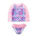 Beach Swimwear Two-piece Girl Toddler Swimsuit Long Baby Outfits Sleeve Girls Swimwear