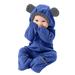 Trench Coat for Girls Size 7 Warm Girl Jackets Boy Romper Bear Baby Footed Hooded Coat Ears Girl Jumpsuit Girls Coat&jacket Girl down Coats