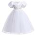 Toddler Baby Girls Lace Dress Clothes Little Girl Princess Dress Sleeveless Sequin Bow Pageant Dress with Headband Maxi Dress