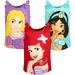 Disney Princess Rapunzel Jasmine Ariel Toddler Girls 3 Pack Tank Tops Infant to Big Kid