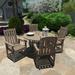Lark Manor™ Arbnora Round 4 - Person 48" Long Outdoor Dining Set Wood/Plastic in Brown | Wayfair BAAEEB0709024844B1DDBDBCDB880F2E