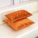 Everly Quinn Cushion Cover Luxury Modern Square Hold Pillowcase Decorative Pillow Suitable For Sofa Living Room Bedroom Car in Orange | Wayfair