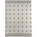 Ivory/Cream Rectangle 8' x 10' Kitchen Mat - Foundry Select Calesha Ada Kitchen Mat 96.0 x 120.0 x 0.08 in white/black/brown | Wayfair