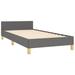 Ebern Designs Pranavi Bed Frame w/ Headboard Platform Bed Base Frame for Bedroom Fabric Upholstered/Polyester in Gray | Wayfair