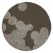 Brown/Beige Round 5' Area Rug - AZTEC DOT BROWN Area Rug By Bungalow Rose 60.0 x 60.0 x 0.08 in brown/whitePolyester | Wayfair