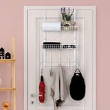 The Twillery Co.® Johnson Overdoor Organizer Metal in White | 21.65 H x 16.93 W x 4.33 D in | Wayfair BA933D8639EC48A6860477976C7C1ED8