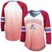 Women's G-III 4Her by Carl Banks Burgundy Colorado Avalanche Lead Off Tri-Blend Raglan 3/4-Sleeve V-Neck T-Shirt