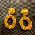 J. Crew Jewelry | J.Crew Gold Tone Beaded Drop Circle Earrings | Color: Gold | Size: Os