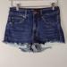 American Eagle Outfitters Shorts | American Eagle Outfitters Aeo Hi Rise Shortie Denim Short 6 Cut Offs | Color: Blue | Size: 6