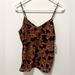 Nine West Tops | Nwt Nine West Rust Colored Printed Camisole | Color: Brown | Size: S
