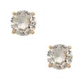 Kate Spade Jewelry | Kate Spade Round Stud Earrings In Gold And Clear Stone | Color: Gold | Size: Os