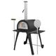 Dellonda Large Outdoor Wood-Fired Pizza Oven & Smoker with Side Shelves & Stand - DG103