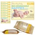 Beaming Baby Biodegradable Size 1 Nappies with Free Organic Baby Wipes Value Pack. Box of 178 Eco Nappies (8 Packs x 22), Plus 2 x 30 Organic Bamboo Biodegradable Wipes. Baby Weight 2-6 kg/4-13 lb