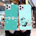 Tiffany – coque de téléphone bleue pour filles cadeau pour IPhone SE2 11 Pro XS MAX XS XR 8 7 6