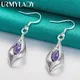 URMYLADY-Boucles d'oreilles goutte d'eau en argent regardé 925 pour femme bijoux fantaisie pour