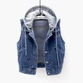 Veste à capuche courte en jean pour femme veste en jean pour femme vêtements de printemps et