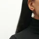 Boucles d'oreilles en forme de petits cercles pour femmes élégantes Style Baroque irrégulier
