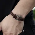 Bracelet en fer à cheval tissé pour homme bijoux en acier inoxydable Simple à la mode cadeau