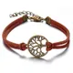 Bracelet personnalisable: Bracelet en cuir mode arbre de vie daim Bronze ancien