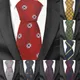 Cravate classique rayée pour hommes en Polyester pour costume de mariage d'affaires Slim avec