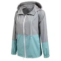 Veste de pluie imperméable pour femme coupe-vent à capuche manteau de sport décontracté mince