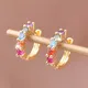 Boucles d'oreilles en cristal plaqué or 14K nouveau Design populaire bijoux pour femmes et filles