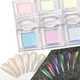 Aurora – poudre à paillettes pour ongles miroir magique solide pigment chromé pour ongles Gel