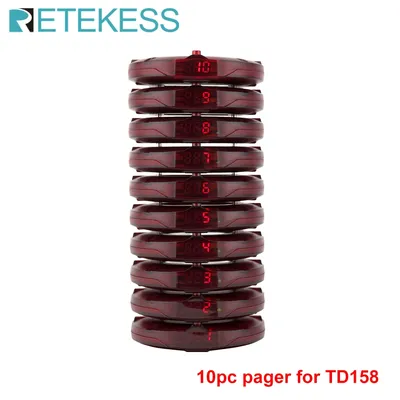 Retekess-Récepteurs sans fil pour restaurant TD158 système de téléavertisseur dîner ue système