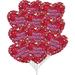 PMU Heart Shaped Valentines Day Balloon 18-inch Mylar (Patterned Hearts) Valentine Party Decoration | 18 D in | Wayfair MB18-102V-214092-10
