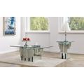 ACME Noralie End Table, Mirrored & Faux Diamonds - Acme 88002