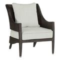 Summer Classics Athena Patio Lounge Chair w/ Cushions Wicker/Rattan in Black | 36.625 H x 28.5 W x 32.75 D in | Wayfair 39772+C532716N