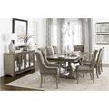 One Allium Way® Dining Set Wood/Upholstered in Brown/Gray | 46.5 H x 46.5 W x 80 D in | Wayfair 5169D1E86485433B8A923CB5BC77C122