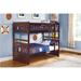 Harriet Bee Bambie Dark Cherry Youth Twin Bedroom Set Twin 3 Piece: Bed, 2 Nightstands Wood in Brown | 52 H x 43 W x 79 D in | Wayfair