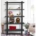 17 Stories 70.9" H x 32" W Ladder Bookcase, Metal in Black/Brown | 70.9 H x 32 W x 11 D in | Wayfair 21134B5C7FA1417880C8DEE8C6DBAF06