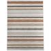 Brown/Pink 144 x 108 x 0.08 in Area Rug - PAINTED STRIPES TERRACOTTA Kitchen Mat By Ebern Designs Polyester | 144 H x 108 W x 0.08 D in | Wayfair