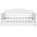 Twin Wooden Daybed with Trundle Bed|White - Twin