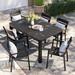 Pellebant Outdoor Dining Table Patio Aluminum Extension Table - 38.2" / 58.7" (W) x 58.7" (L) x 29.5" (H)