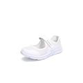 Harsuny Ladies Casual Shoe Low Top Flats Round Toe Walking Shoes Tennis Hollow Out Breathable Mary Jane Sneakers Magic Tape White 11