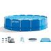 Intex 18ft x 48in Metal Frame Swimming Pool Set with 1 500 GFCI Pump & Filter