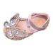 ASEIDFNSA Pizza Shaped Slippers Little Girl Boots Size 12 Fashion Spring And Summer Children Dance Shoes Girls Dress Performance Princess Shoes Rhinestone Pearl Sequin Bow Hook Loop