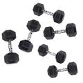 Body Solid 150 lbs. Rubber Hex Dumbbell Set