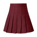 iOPQO Summer Dress Womens Dresses Skirts for Women Dresses for Women 2023 Skirt Women s Fashion High Waist Pleated Mini Skirt Slim Waist Casual Tennis Skirt Mini Dress Wine Dress L