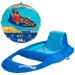 SwimWays Spring Float Recliner Chair for Swimming Pool Inflatable Pool Floats Adult with Fast Inflation Cup Holder & Foot Rest for Ages 15 & Up Blue