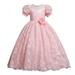 Toddler Baby Girls Lace Dress Clothes Little Girl Princess Dress Sleeveless Sequin Bow Pageant Dress with Headband Maxi Dress