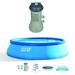 Inflatable Above Ground Swimming Pool Bundled w/Pool Filter Pump System